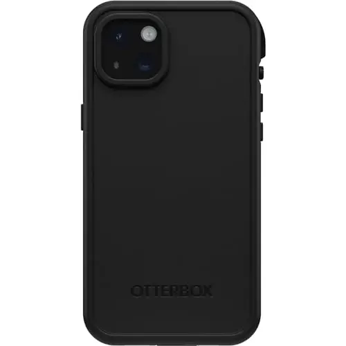 OtterBox iPhone 15 Plus ва iPhone 14 Plus FRĒ серии сув ўтказувчи қопчаси MagSafe билан (LifeProof томонидан ишланган) - BLACK, сув ўтказувчи, 60% қайта ишланган пластик, силлиқ ва мунтазам - 2