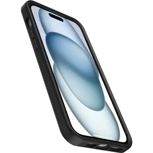 OtterBox iPhone 15 Plus va iPhone 14 Plus Symmetry Series G'ilofi - QORA, MagSafe'ga ulanadi, o'ta nafis, ko'tarilgan qirralar kamera va ekranni himoya qiladi (Polietilen paketda jo'natiladi) - 3