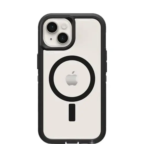 OtterBox iPhone 15 Plus and iPhone 14 Plus Defender Series XT Case - Black, screenless, Rugged, Snaps to MagSafe, Lanyard AttacModazoneent 