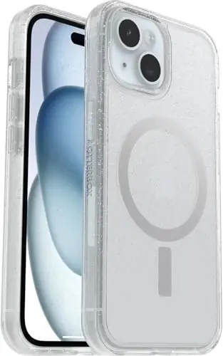OtterBox iPhone 15 Plus and iPhone 14 Plus (ONLY) Symmetry Series+ Case - Stardust, Snaps to MagSafe, Ultra-Sleek, Raised Edges Protect Camera & Screen - Non-Retail Packaging - Modazone