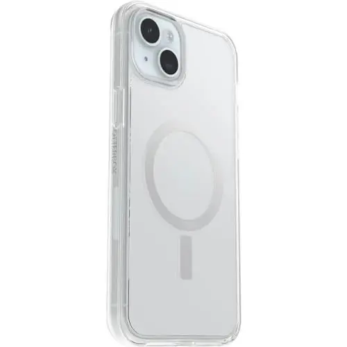 OtterBox iPhone 15 Plus and iPhone 14 Plus Symmetry Series Clear Case - (Clear), snaps to MagSafe, ultra-sleek, raised edges protect camera & screen (ships in polybag) - 3