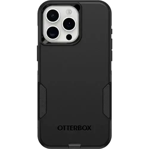 OtterBox iPhone 15 Pro MAX (Faqat) Commuter Series G'ilofi - Qora, Yupqa va Bardoshli, Cho'ntakbop, Port Himoyasi bilan - 1