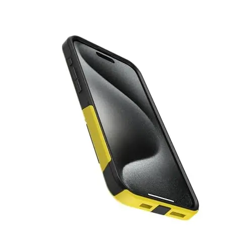 OtterBox iPhone 15 Pro Max (Only) - Commuter Series Case - Night Reverse (Yellow & Black) - Slim & Tough - Pocket-Friendly - with Port Protection - OTTERBOX (1)