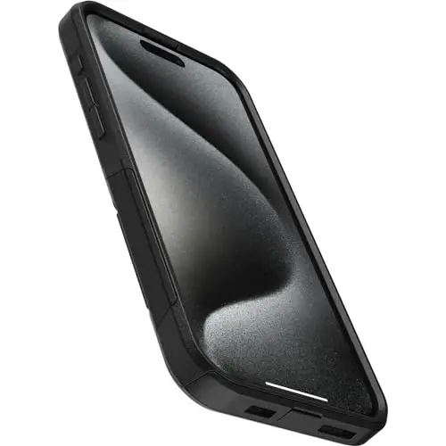 OtterBox iPhone 15 Pro MAX (Only) Commuter Series Case - Black, Slim & Tough, Pocket-Friendly, with Port Protection - 3