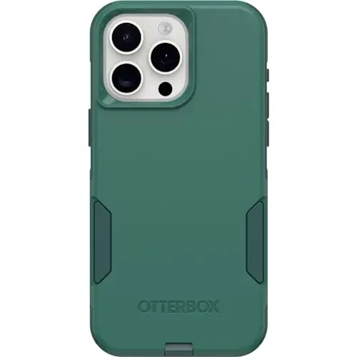 OtterBox iPhone 15 Pro MAX (Only) Commuter Series Case - GET Your Greens (Green), Slim & Tough, Pocket-Friendly, with Port Protection 