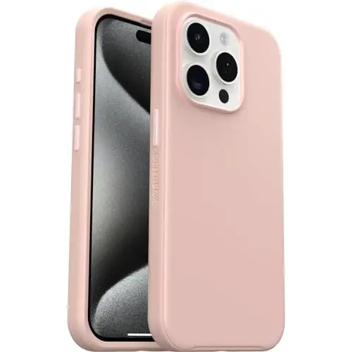 OtterBox iPhone 15 Pro (Only) Symmetry Series Case - Ballet Shoes (Pink), Snaps to MagSafe, Ultra-Sleek, Raised Edges Protect Camera & Screen - 5