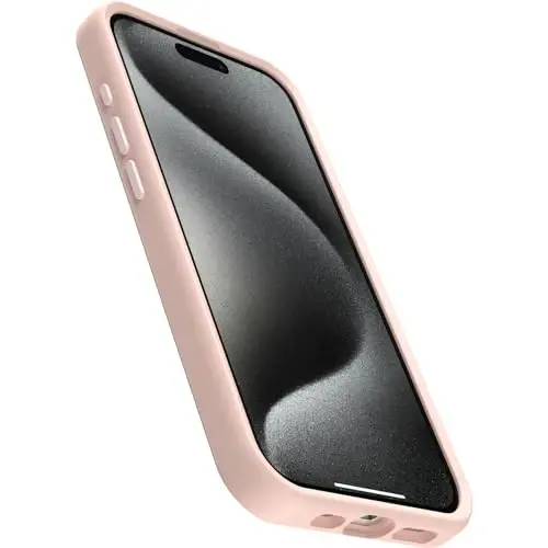 OtterBox iPhone 15 Pro (Only) Symmetry Series Case - Ballet Shoes (Pink), Snaps to MagSafe, Ultra-Sleek, Raised Edges Protect Camera & Screen - 3
