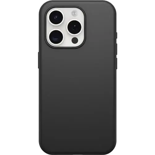 OtterBox iPhone 15 Pro (Only) Symmetry Series Case - Black, Snaps to MagSafe, Ultra-Sleek, Raised Edges Protect Camera & Screen - 1