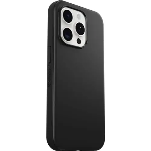 OtterBox iPhone 15 Pro (Only) Symmetry Series Case - Black, Snaps to MagSafe, Ultra-Sleek, Raised Edges Protect Camera & Screen - 4