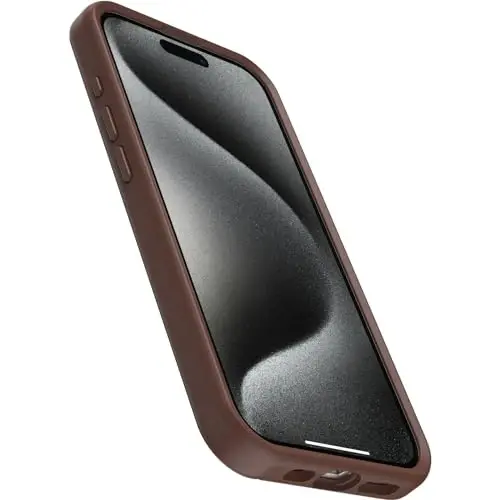 OtterBox iPhone 15 Pro (Only) Symmetry Series Case - Chocolate BAR (Brown), Snaps to MagSafe, Ultra-Sleek, Raised Edges Protect Camera & Screen - 3
