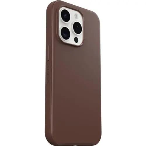 OtterBox iPhone 15 Pro (Only) Symmetry Series Case - Chocolate BAR (Brown), Snaps to MagSafe, Ultra-Sleek, Raised Edges Protect Camera & Screen - 4