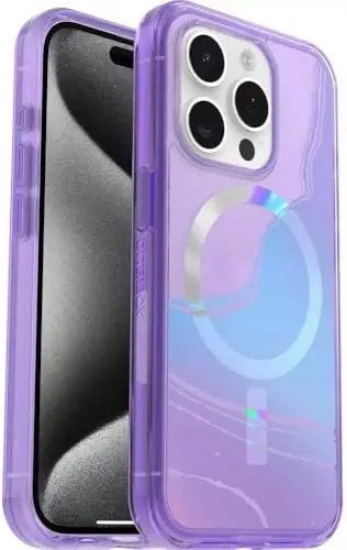 OtterBox iPhone 15 Pro (Only) Symmetry Series Case - Galactic Dreaming, Snaps to MagSafe, Ultra-Sleek, Raised Edges Protect Camera & Screen 