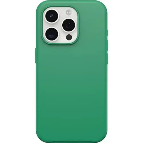 OtterBox iPhone 15 Pro (Only) Symmetry Series Case - Green Juice (Green), Snaps to MagSafe, Ultra-Sleek, Raised Edges Protect Camera & Screen - 2
