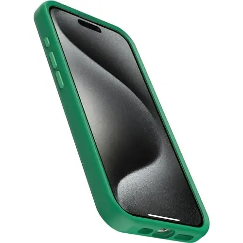 OtterBox iPhone 15 Pro (Only) Symmetry Series Case - Green Juice (Green), Snaps to MagSafe, Ultra-Sleek, Raised Edges Protect Camera & Screen - 3