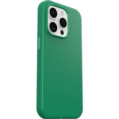 OtterBox iPhone 15 Pro (Only) Symmetry Series Case - Green Juice (Green), Snaps to MagSafe, Ultra-Sleek, Raised Edges Protect Camera & Screen - 4