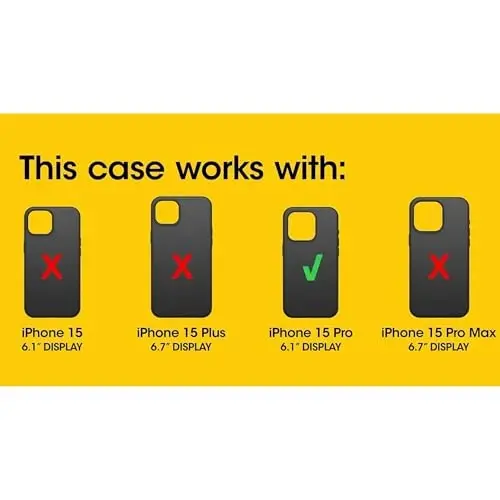 OtterBox iPhone 15 Pro (Only) Symmetry Series Case - Peachy Bloom, Snaps to MagSafe, Ultra-Sleek, Raised Edges Protect Camera & Screen - 2