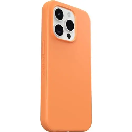 OtterBox iPhone 15 Pro (Only) Symmetry Series Case - Sunstone (Orange), Snaps to MagSafe, Ultra-Sleek, Raised Edges Protect Camera & Screen - 4
