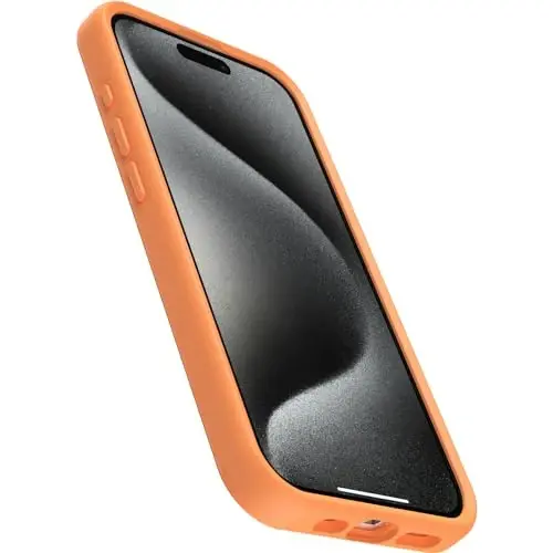 OtterBox iPhone 15 Pro (Only) Symmetry Series Case - Sunstone (Orange), Snaps to MagSafe, Ultra-Sleek, Raised Edges Protect Camera & Screen - 3