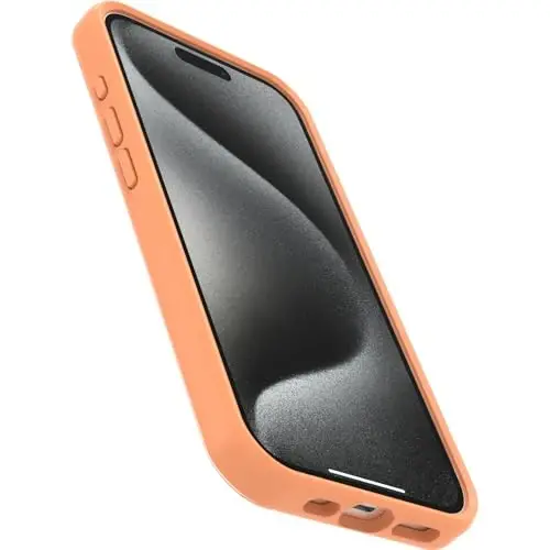OtterBox iPhone 15 Pro (Only) Symmetry Series Clear Case - Fungi (Orange), Snaps to MagSafe, Ultra-Sleek, Raised Edges Protect Camera & Screen - 3