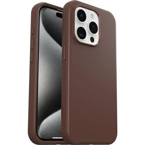 OtterBox iPhone 15 Pro (Only) Symmetry Series Case - Chocolate BAR (Brown), Snaps to MagSafe, Ultra-Sleek, Raised Edges Protect Camera & Screen - 5