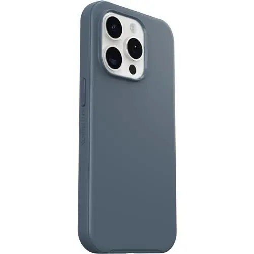 OtterBox iPhone 15 Pro (Only) Symmetry Series Case - BLUETIFUL (Blue), Snaps to MagSafe, Ultra-Sleek, Raised Edges Protect Camera & Screen - 4