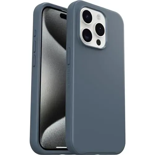 OtterBox iPhone 15 Pro (Only) Symmetry Series Case - BLUETIFUL (Blue), Snaps to MagSafe, Ultra-Sleek, Raised Edges Protect Camera & Screen - 5