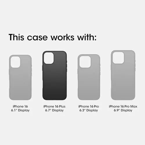 Otterbox iPhone 16 Plus Commuter Series Case - Black (Single unit ships in polybag) - OTTERBOX (1)