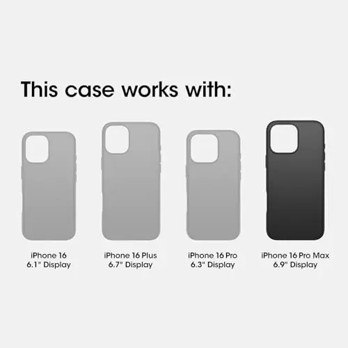 OtterBox iPhone 16 Pro Max Symmetry Series Case - Black (Ships in polybag, Ideal for Business customers) - 2