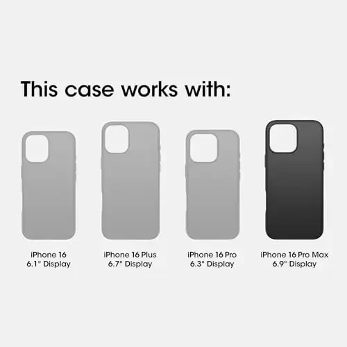 OtterBox iPhone 16 Pro Max Symmetry Series Case - Black (Ships in polybag, Ideal for Business customers) - 2