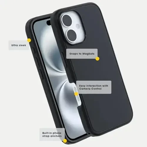 OtterBox iPhone 16 Pro Max Symmetry Series Case - Black (Ships in polybag, Ideal for Business customers) - 6