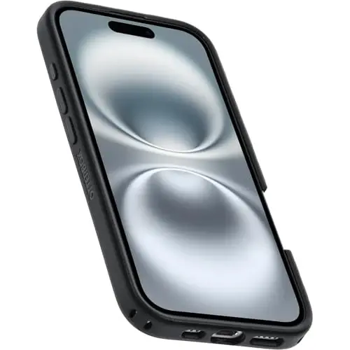 OtterBox iPhone 16 Symmetry Series G'ilofi - Qora (polietilen paketda jo'natiladi, biznes mijozlar uchun ideal) - 5