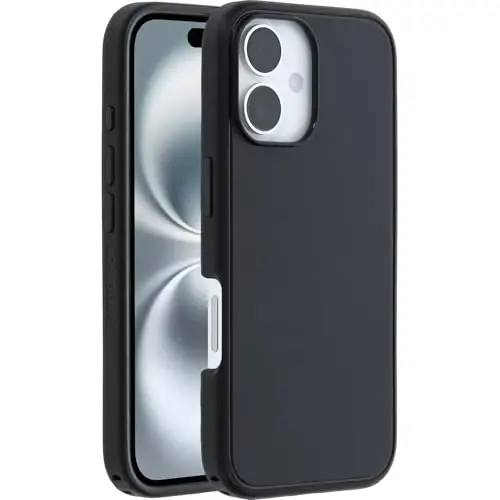 OtterBox iPhone 16 Symmetry Series Case - Black (Ships in polybag, Ideal for Business customers) - 3