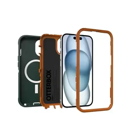 OtterBox iPhone 16e, 15, 14, & 13 Defender Series for MagSafe - Coopersmith Green - 3