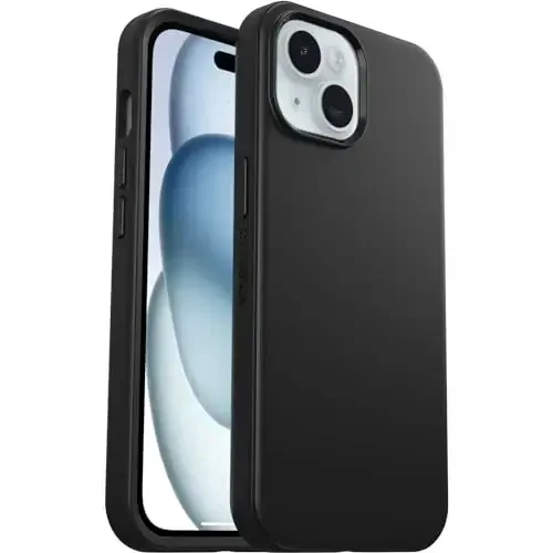 OtterBox iPhone 16e, 15, 14, & 13 Symmetry Series Case - Black, Snaps to MagSafe, Ultra-Sleek, Raised Edges Protect Camera & Screen - 5