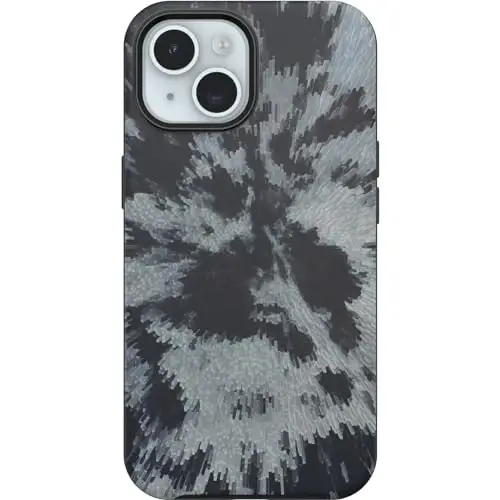 OtterBox iPhone 16e, 15, 14, & 13 Symmetry Series Case - Burnout Sky (Black), Snaps to MagSafe, Ultra-Sleek, Raised Edges Protect Camera & Screen - 1