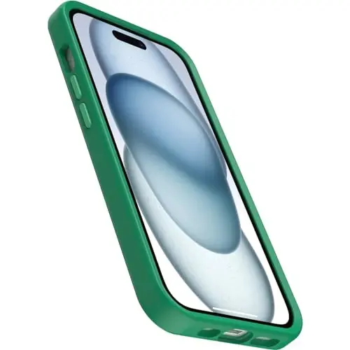 OtterBox iPhone 16e, 15, 14, & 13 Symmetry Series Case - Green Juice (Green), Snaps to MagSafe, Ultra-Sleek, Raised Edges Protect Camera & Screen - 3