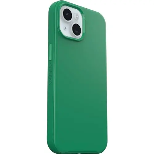 OtterBox iPhone 16e, 15, 14, & 13 Symmetry Series Case - Green Juice (Green), Snaps to MagSafe, Ultra-Sleek, Raised Edges Protect Camera & Screen - 4