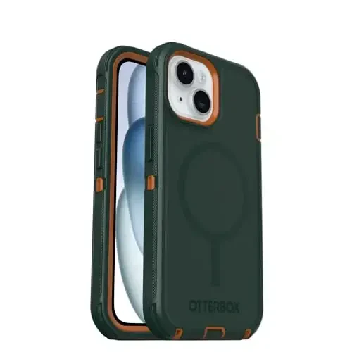 OtterBox iPhone 16e, 15, 14, & 13 Defender Series for MagSafe - Coopersmith Green - OTTERBOX (1)
