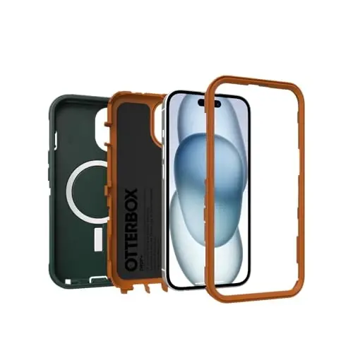 OtterBox iPhone 16e, 15, 14, & 13 Defender Series for MagSafe - Coopersmith Green - 3