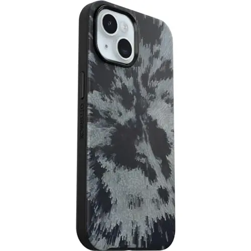 OtterBox iPhone 16e, 15, 14, & 13 Symmetry Series Case - Burnout Sky (Black), Snaps to MagSafe, Ultra-Sleek, Raised Edges Protect Camera & Screen - 4