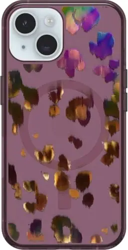 OtterBox iPhone 16e, 15, 14, & 13 Symmetry Series Case -, Snaps to MagSafe, Ultra-Sleek, Raised Edges Protect Camera & Screen (Leopard Shift Pink) - 3