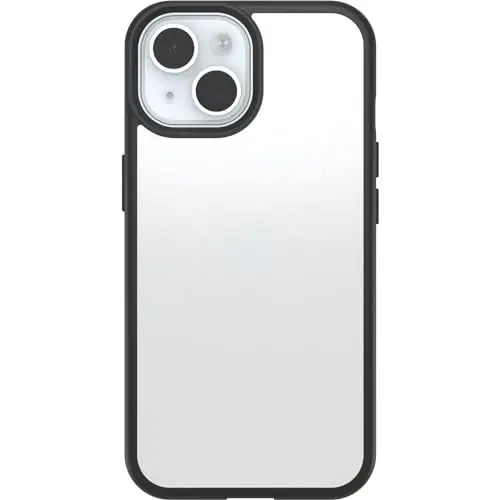 OtterBox iPhone 16e & 15 Prefix Series Case - Black Crystal, Ultra-Thin, Pocket-Friendly, Raised Edges Protect Camera & Screen, Wireless Charging Compatible, Stylish Minimalist iPhone Case - 1
