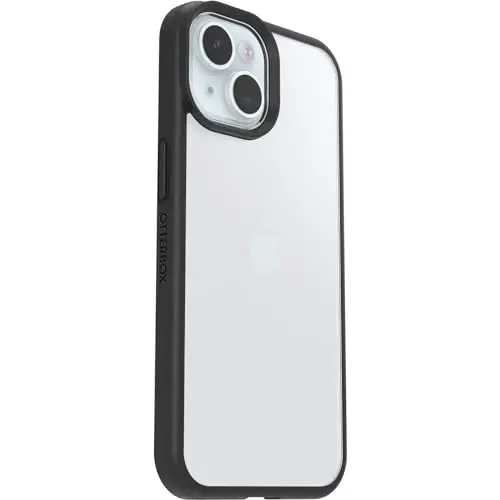 OtterBox iPhone 16e & 15 Prefix Series Case - Black Crystal, Ultra-Thin, Pocket-Friendly, Raised Edges Protect Camera & Screen, Wireless Charging Compatible, Stylish Minimalist iPhone Case - 4