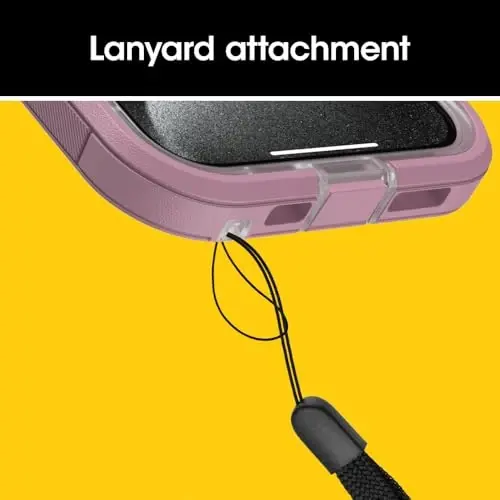 OtterBox iPhone 16e, iPhone 15, iPhone 14 va iPhone 13 Defender Series XT Case with MagSafe, Screenless, Rugged, Lanyard AttacModazoneent - Non-Retail Packaging - Orchid Advice - 5