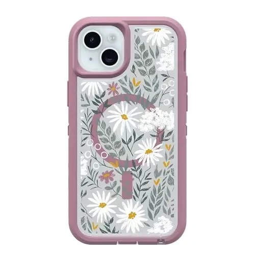 OtterBox iPhone 16e, iPhone 15, iPhone 14 va iPhone 13 Defender Series XT Case with MagSafe, Screenless, Rugged, Lanyard AttacModazoneent - Non-Retail Packaging - Orchid Advice - 4