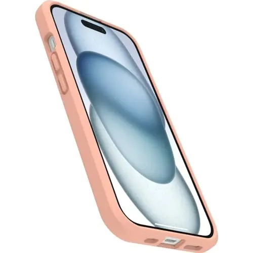 OtterBox iPhone 16e & iPhone 16e & 15 Prefix Series Case - Peach Perfect, Ultra-Thin, Pocket-Friendly, Raised Edges Protect Camera & Screen, Wireless Charging Compatible - 3