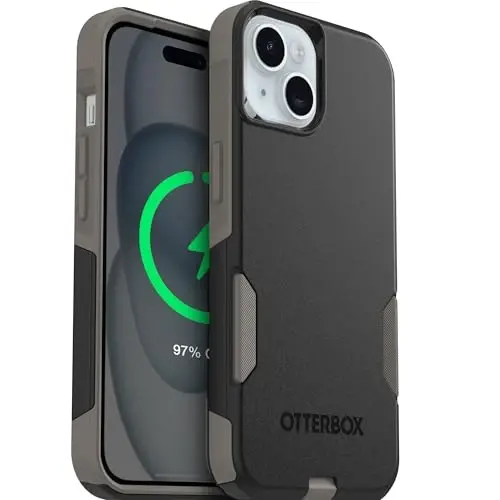 OtterBox iPhone 17e, 16e, 15, 14, 13 Commuter Series Case - Black & Grey | 3X Military Drop Protection - Slim - Dual-Layer Shockproof Design - Pocket-Friendly - Raised Edges - Port Covers - 1
