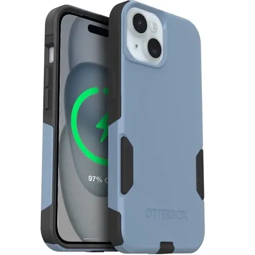 OtterBox iPhone 17e, 16e, 15, 14, 13 Commuter Series Case - Blue & Black | 3X Military Drop Protection - Slim - Dual-Layer Shockproof Design - Pocket-Friendly - Raised Edges - Port Covers - 1