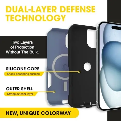 OtterBox iPhone 17e, 16e, 15, 14, 13 Commuter Series Case - Blue & Black | 3X Military Drop Protection - Slim - Dual-Layer Shockproof Design - Pocket-Friendly - Raised Edges - Port Covers - OtterBox (1)