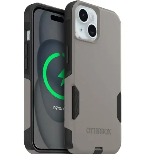 OtterBox iPhone 17e, 16e, 15, 14, 13 Commuter Series Case - Grey & Black | 3X Military Drop Protection - Slim - Dual-Layer Shockproof Design - Pocket-Friendly - Raised Edges - Port Covers - 1